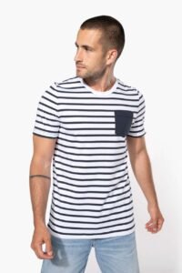 Unisex námořnické tričko s kapsou Stripe